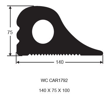 AMBASSADOR CAR WHEEL CHOCK 140L X 75H X 100 W